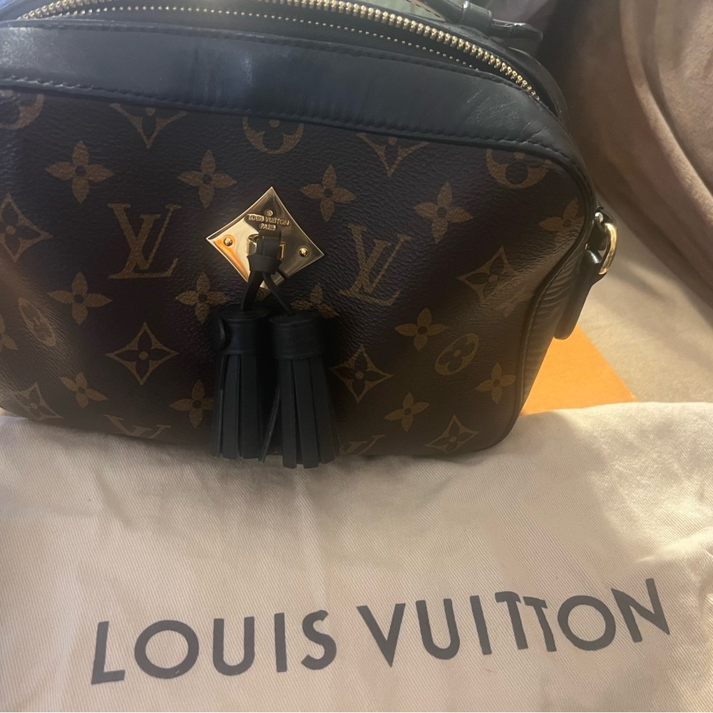 Louis Vuitton Black and Brown Crossbody Bag with Monogram